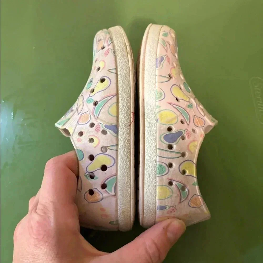 Cat & Jack Baby Girl Toddler Sz 9 Clog Sandal Shoes Pink Blue Green Yellow Fruit